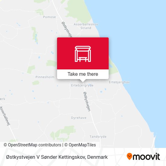 Østkystvejen V Sønder Kettingskov map