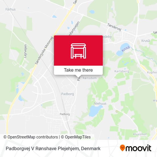 Padborgvej V Rønshave Plejehjem map