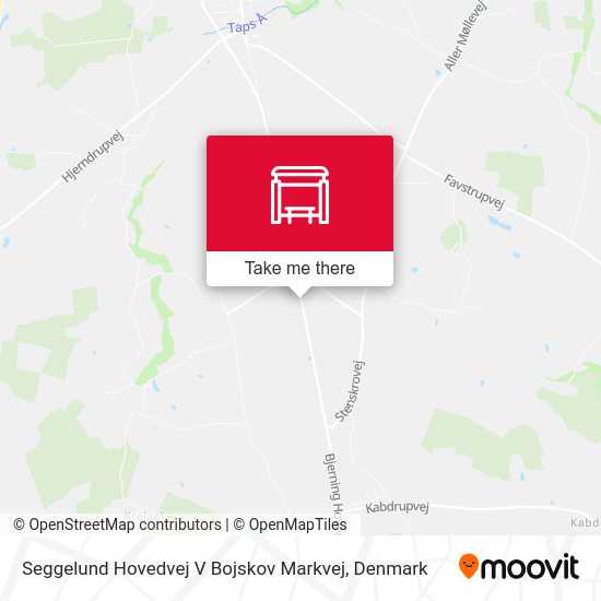 Seggelund Hovedvej V Bojskov Markvej map
