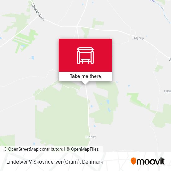 Lindetvej V Skovridervej (Gram) map