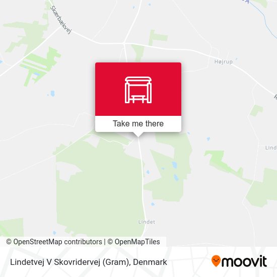 Lindetvej V Skovridervej (Gram) map