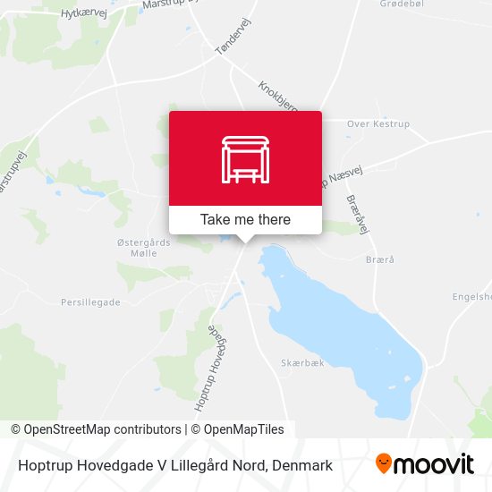 Hoptrup Hovedgade V Lillegård Nord map