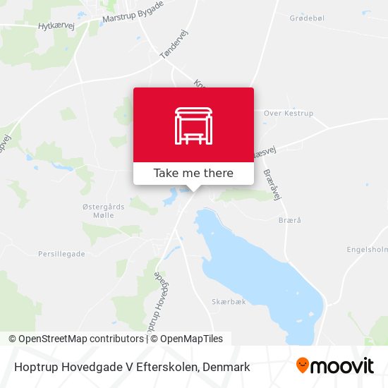 Hoptrup Hovedgade V Efterskolen map