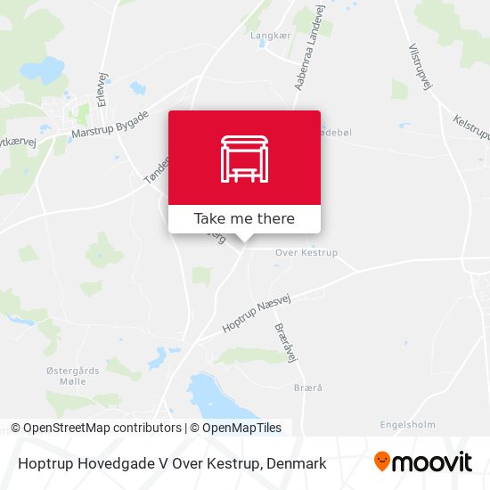 Hoptrup Hovedgade V Over Kestrup map