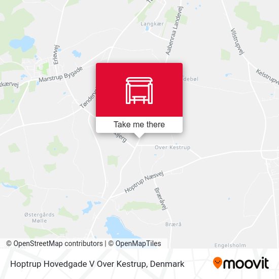 Hoptrup Hovedgade V Over Kestrup map