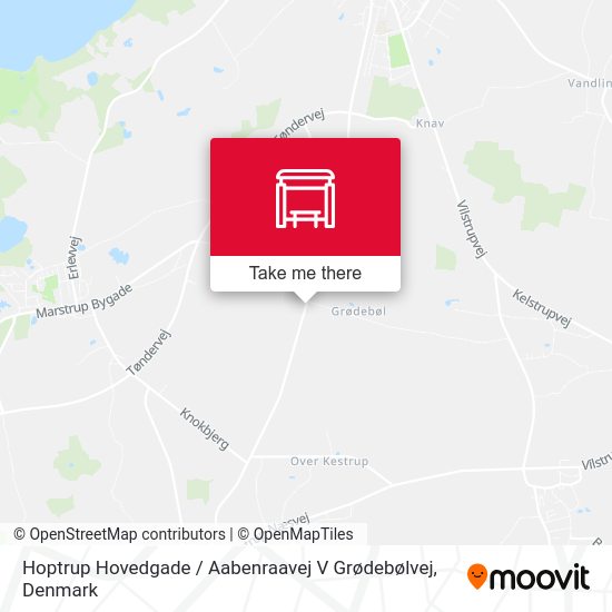Hoptrup Hovedgade / Aabenraavej V Grødebølvej map