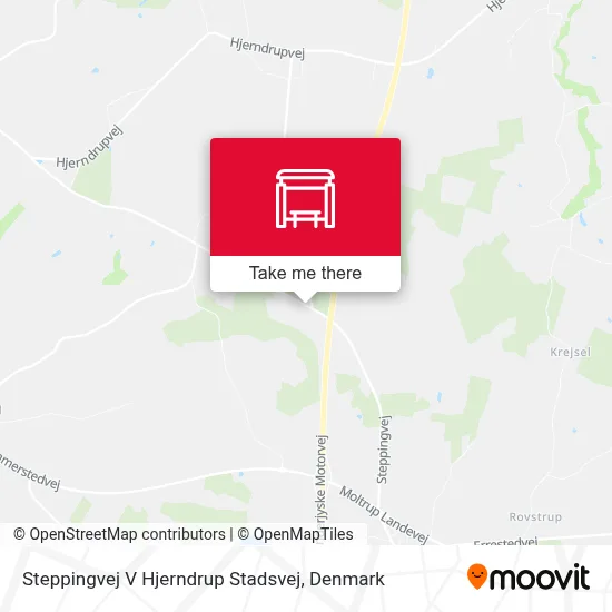 Steppingvej V Hjerndrup Stadsvej map