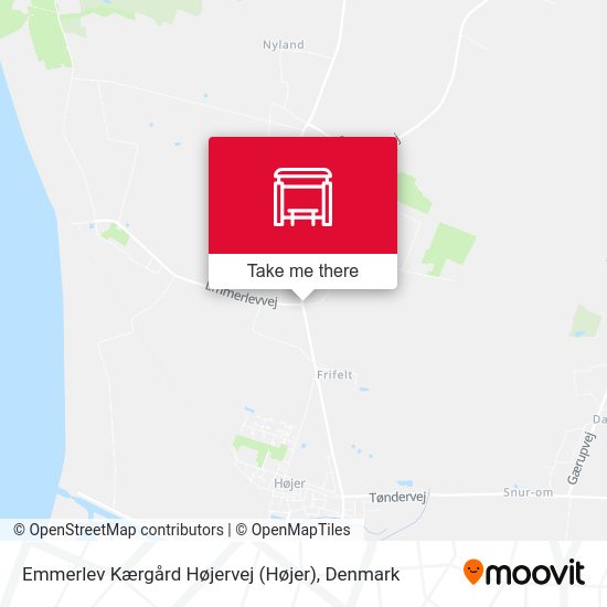 Emmerlev Kærgård Højervej map