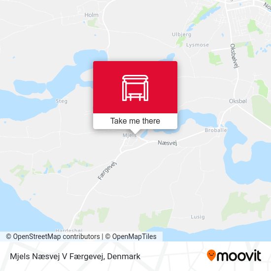 Mjels Næsvej V Færgevej map