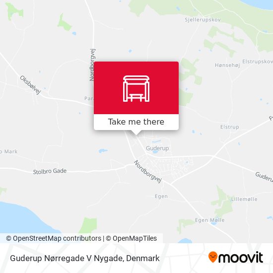 Guderup Nørregade V Nygade map
