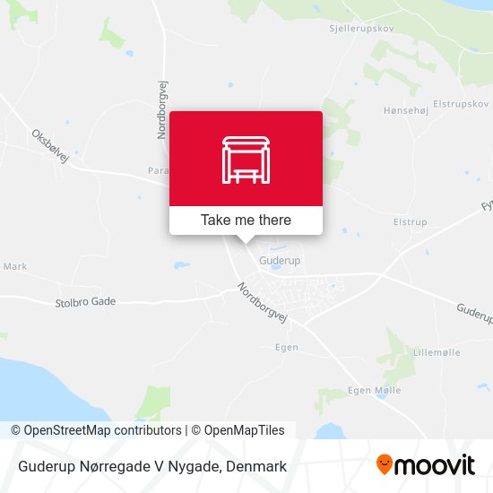 Guderup Nørregade V Nygade map