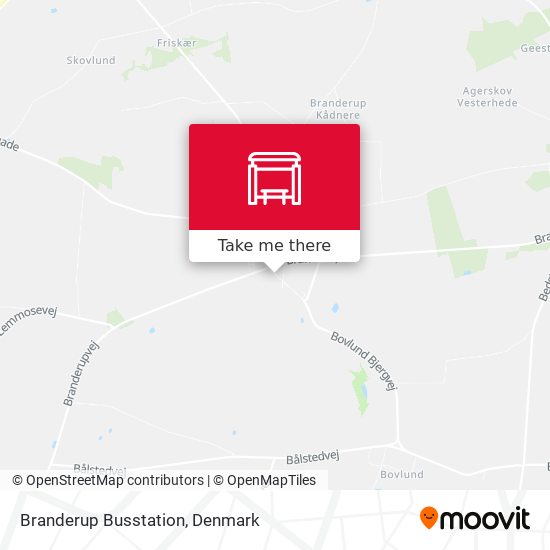 Branderup Busstation map