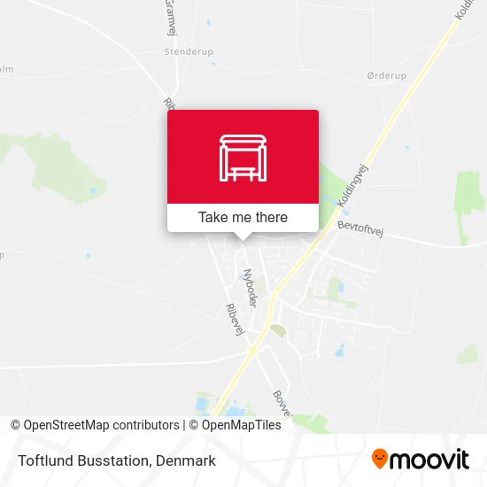 Toftlund Busstation map