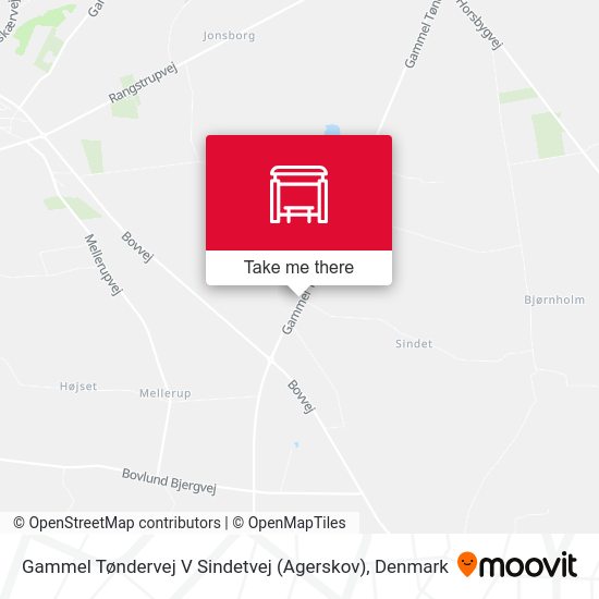 Gammel Tøndervej V Sindetvej (Agerskov) map