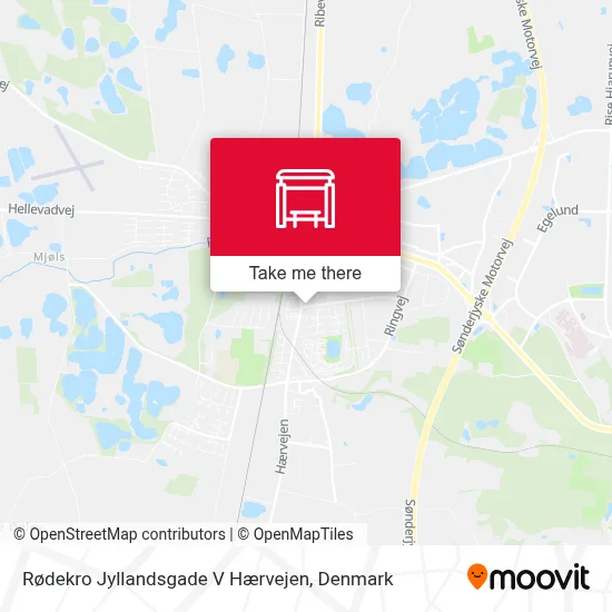 Rødekro Jyllandsgade V Hærvejen map