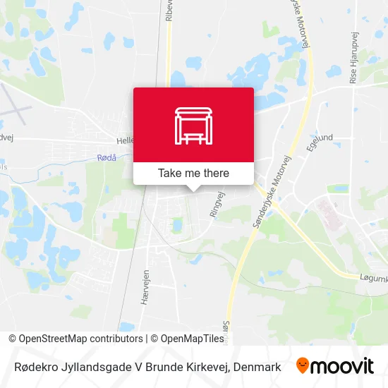 Rødekro Jyllandsgade V Brunde Kirkevej map