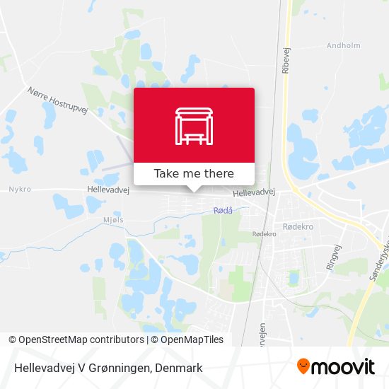 Hellevadvej V Grønningen map