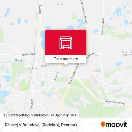 Ribevej V Brundevej (Rødekro) map