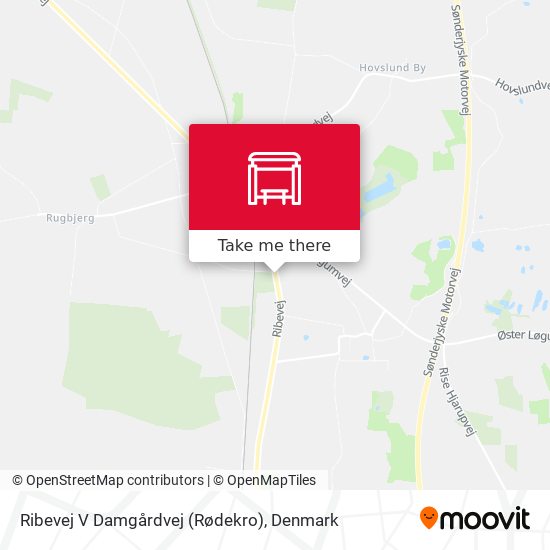 Ribevej V Damgårdvej (Rødekro) map