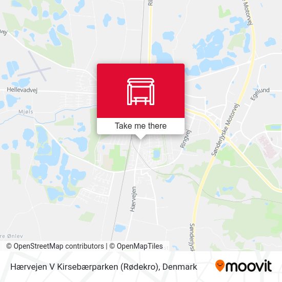 Hærvejen V Kirsebærparken (Rødekro) map