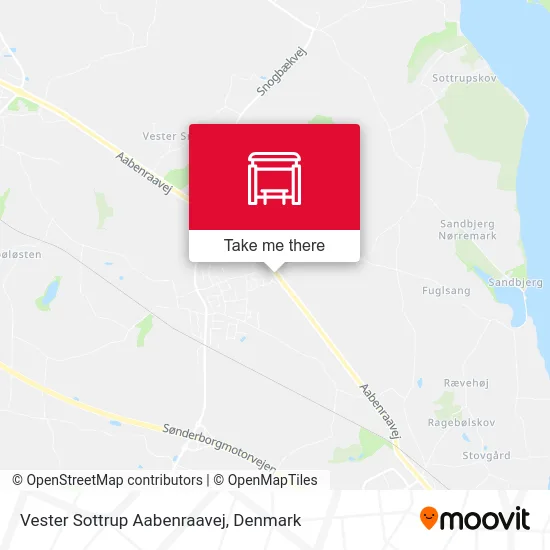 Vester Sottrup Aabenraavej map