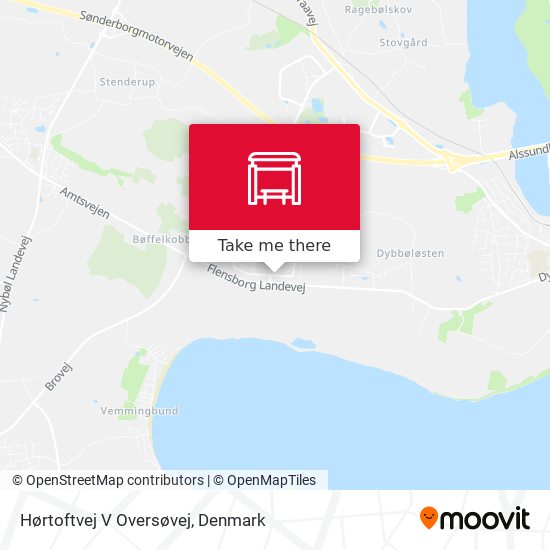 Hørtoftvej V Oversøvej map