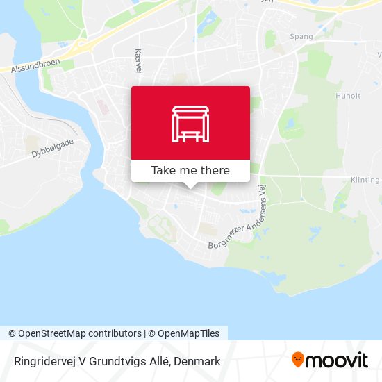 Ringridervej V Grundtvigs Allé map