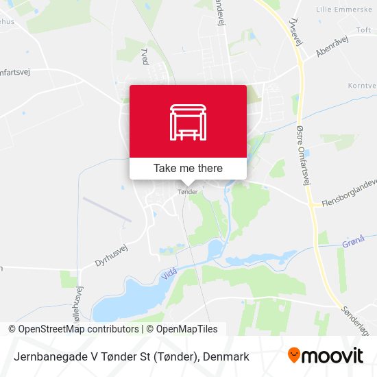 Jernbanegade V Tønder St map