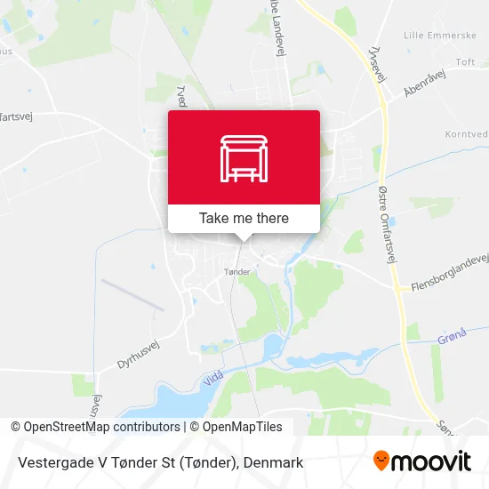 Vestergade V Tønder St map