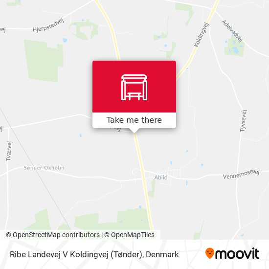 Ribe Landevej V Koldingvej (Tønder) map