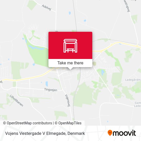 Vojens Vestergade V Elmegade map