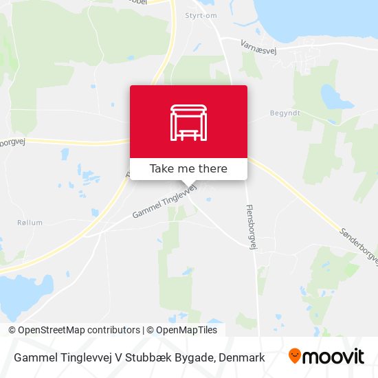 Gammel Tinglevvej V Stubbæk Bygade map