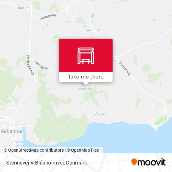 Stennevej V Blåsholmvej map