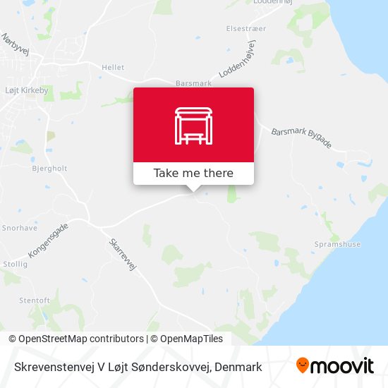 Skrevenstenvej V Løjt Sønderskovvej map