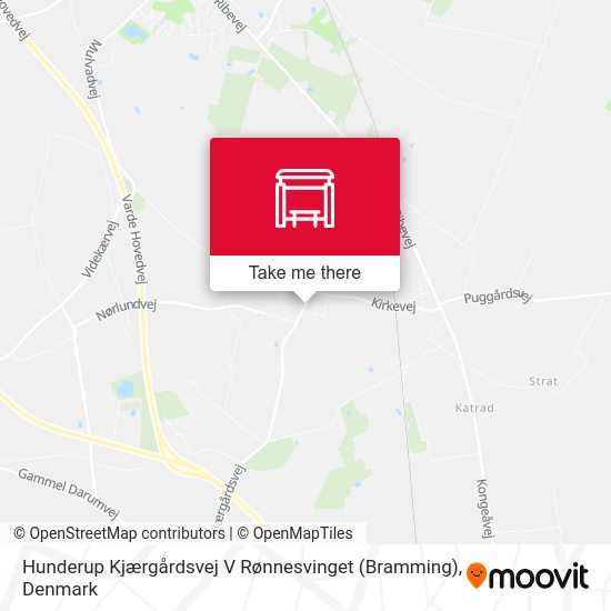 Hunderup Kjærgårdsvej V Rønnesvinget (Bramming) map