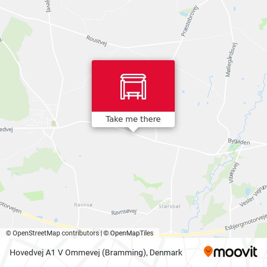 Hovedvej A1 V Ommevej (Bramming) map