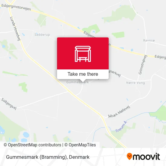 Gummesmark (Bramming) map