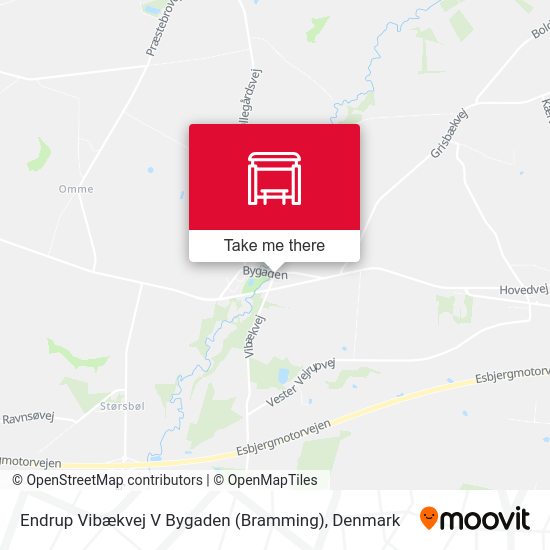 Endrup Vibækvej V Bygaden (Bramming) map