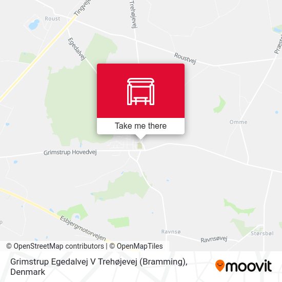 Grimstrup Egedalvej V Trehøjevej (Bramming) map