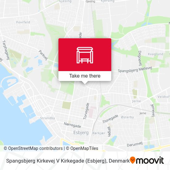 Spangsbjerg Kirkevej V Kirkegade (Esbjerg) map
