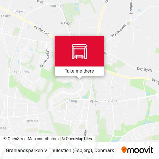 Grønlandsparken V Thulestien (Esbjerg) map