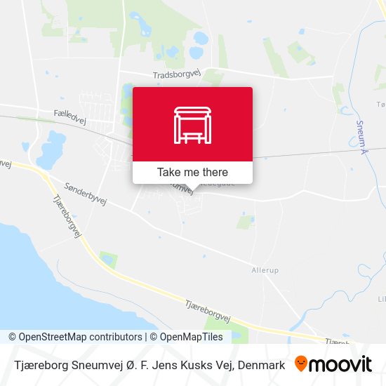 Tjæreborg Sneumvej Ø. F. Jens Kusks Vej map