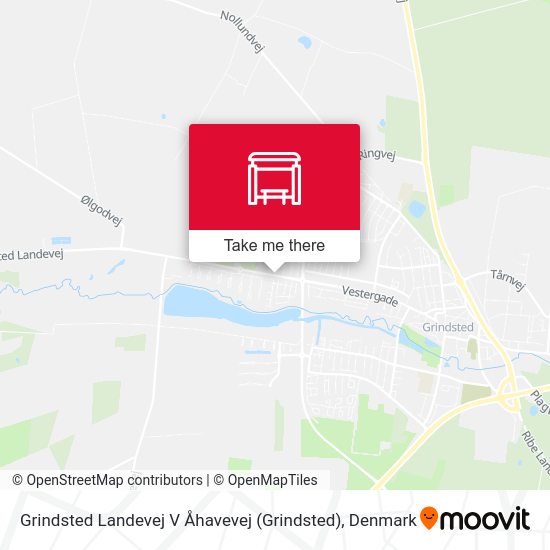 Grindsted Landevej V Åhavevej map