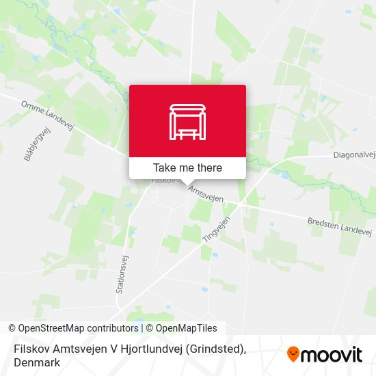 Filskov Amtsvejen V Hjortlundvej (Grindsted) map