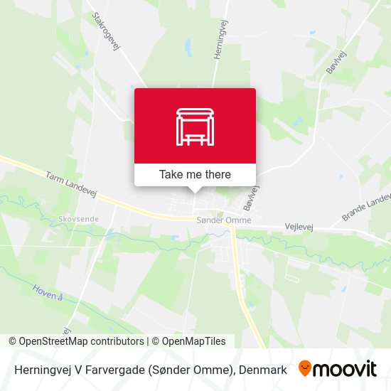 Herningvej V Farvergade (Sønder Omme) map