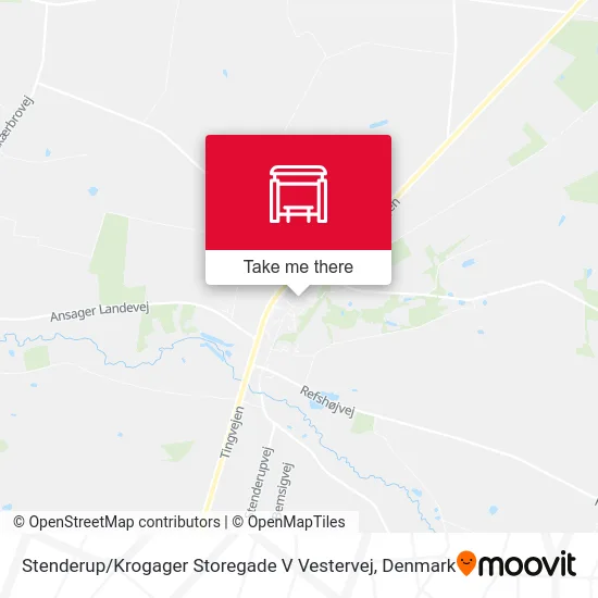 Stenderup / Krogager Storegade V Vestervej map