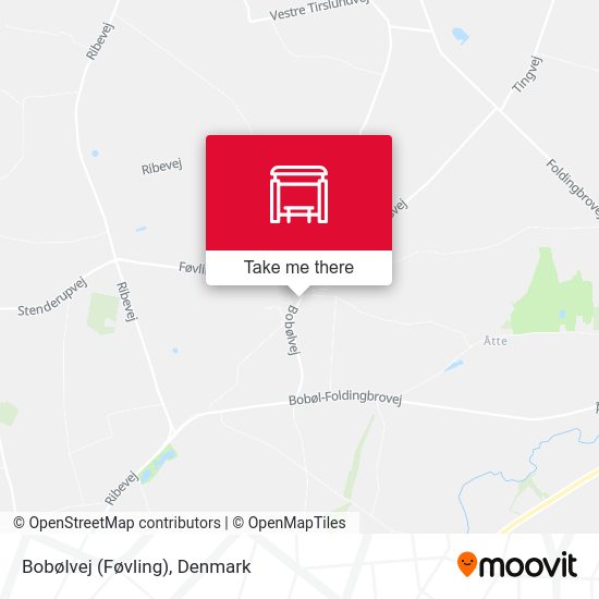 Bobølvej (Føvling) map