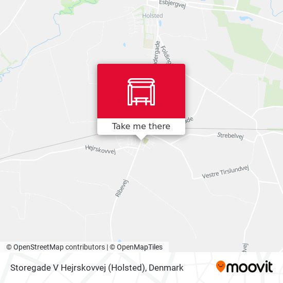 Storegade V Hejrskovvej (Holsted) map