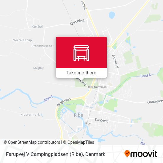 Farupvej V Campingpladsen (Ribe) map