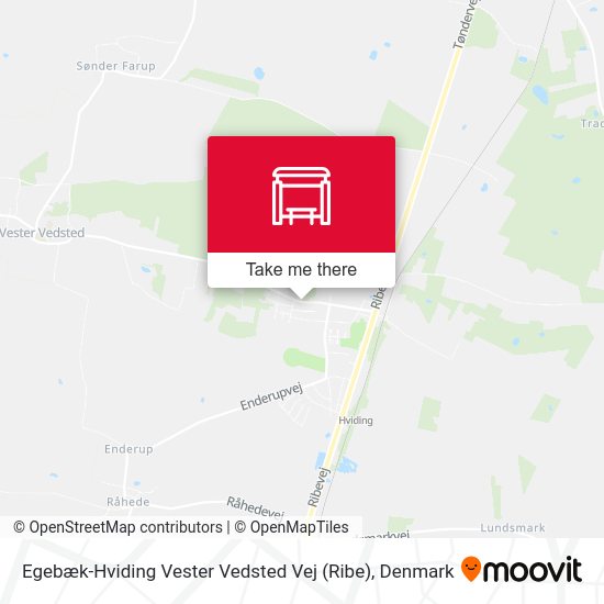Egebæk-Hviding Vester Vedsted Vej (Ribe) map